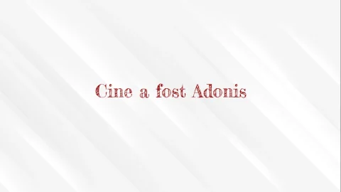 cine a fost adonis