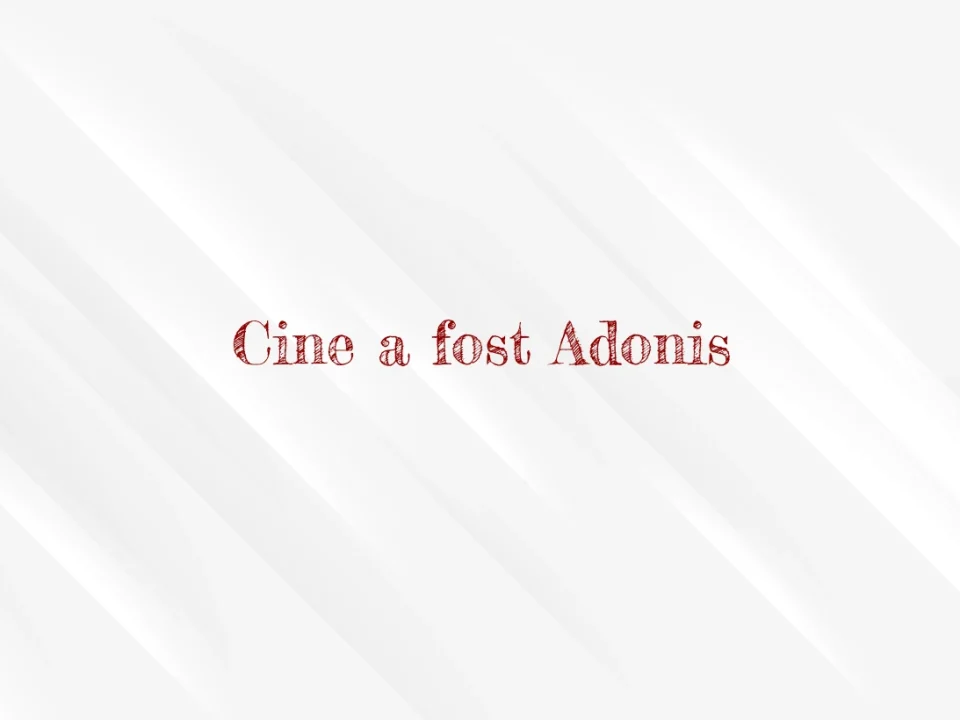cine a fost adonis