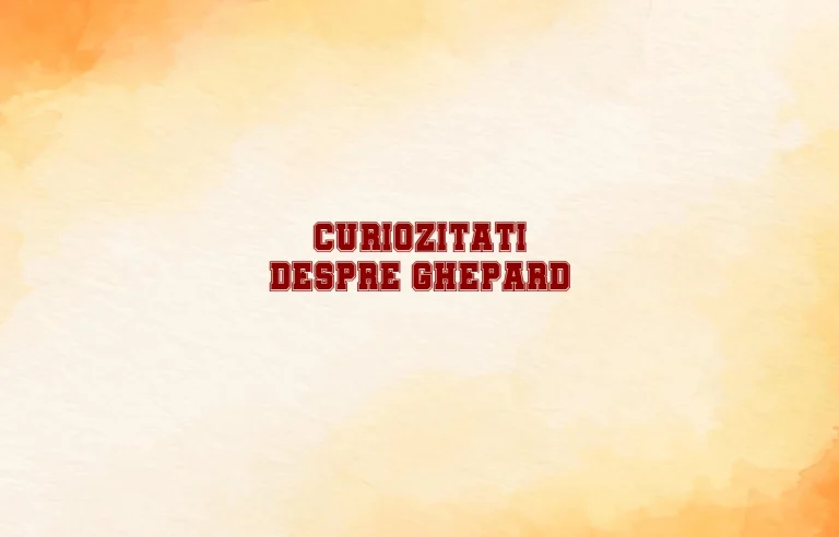 curiozitati despre ghepard
